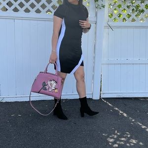 Juniors Almost Famous Mock Neck Sheath Dress